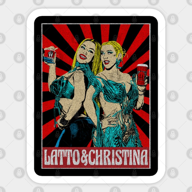 Latto & Christina Pop Art Style Sticker by Motor Lipat